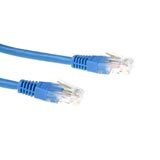 CAT6 U/UTP LSZH patchkabel blauw. Lengte: 0.5 m