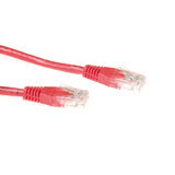 CAT6 U/UTP patchkabel rood ECON-LINE PVC AWG26 3u flashgold. Lengte: 1.5 m