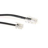 Modulaire telefonie kabel RJ-11 - RJ-45 zwart. Lengte: 1 m