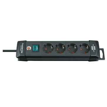 Brennenstuhl Premium-Line PDU met schakelaar. 1,8m zwart. Aantal sockets: 4
